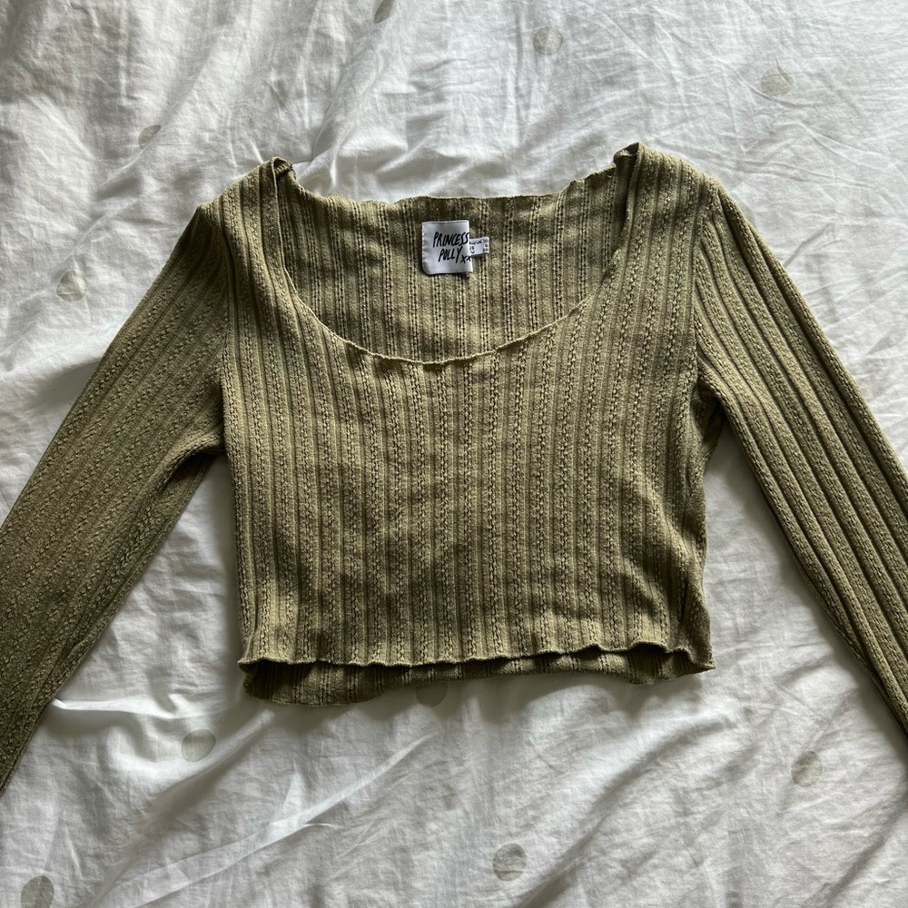 Princess Polly cropped long sleeve shirt